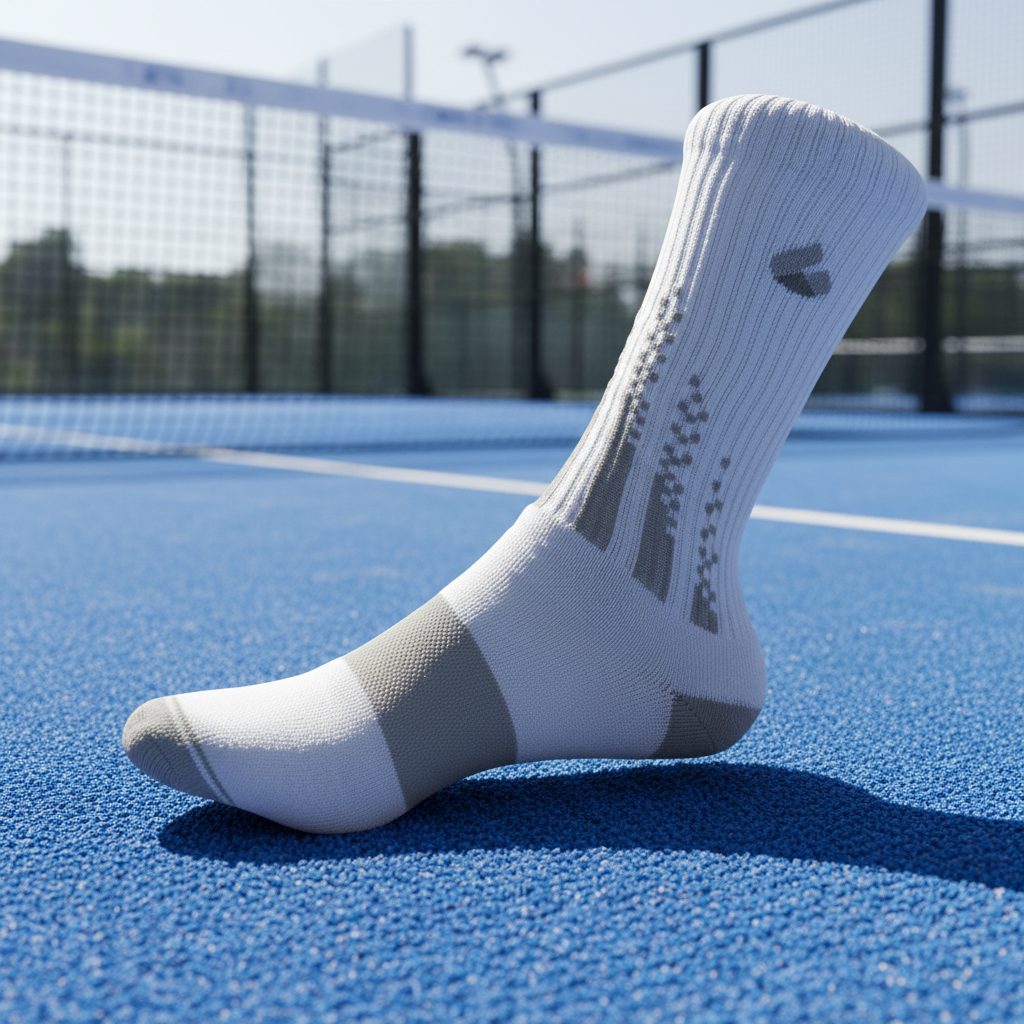 Chaussettes de Padel Crew Blanc/Gris