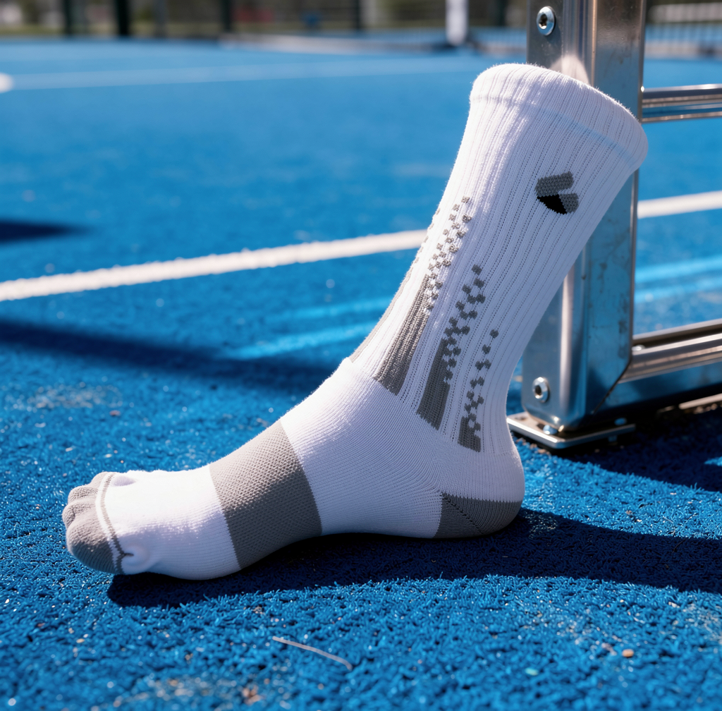 Chaussettes de Padel Crew Blanc/Gris