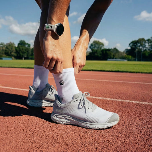 Running Socken Ankle Weiss/Grau