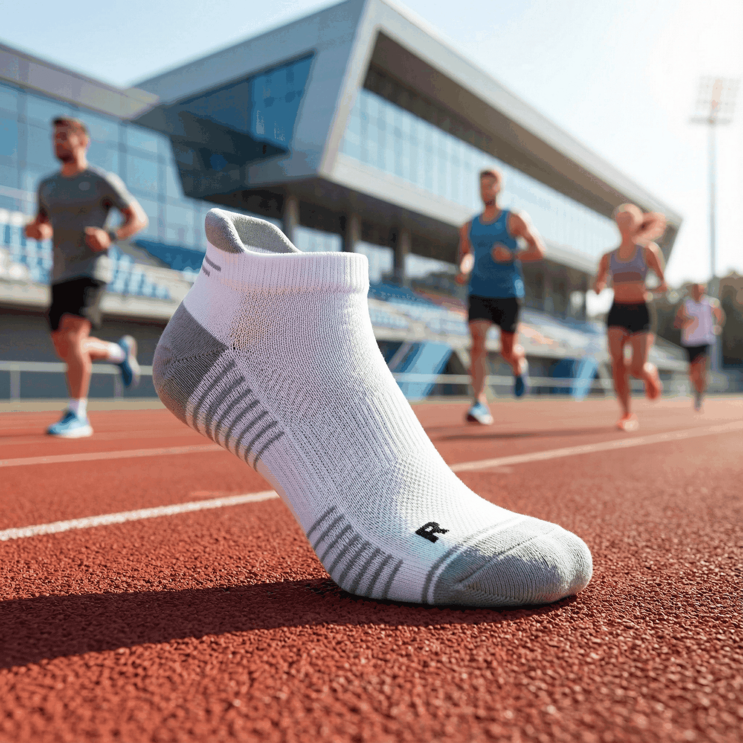 Running Socken Low Cut Weiss/Grau