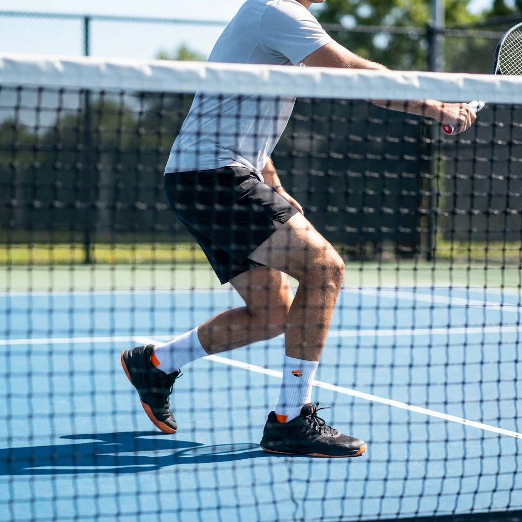 Tennis Socken Crew Weiss/Orange
