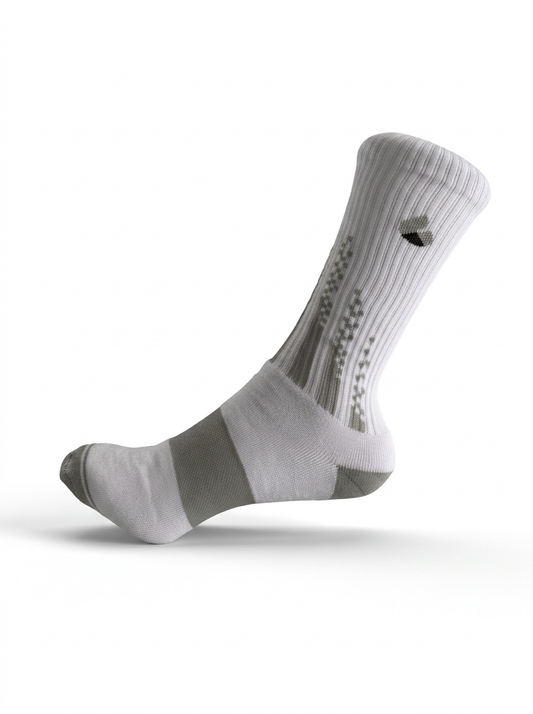 Chaussettes de Padel Crew Blanc/Gris