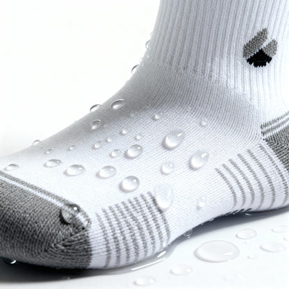 Chaussettes de Course Cheville Blanc/Gris
