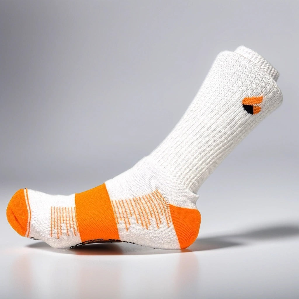 Active Rock Tennis Sock Crew White/Orange